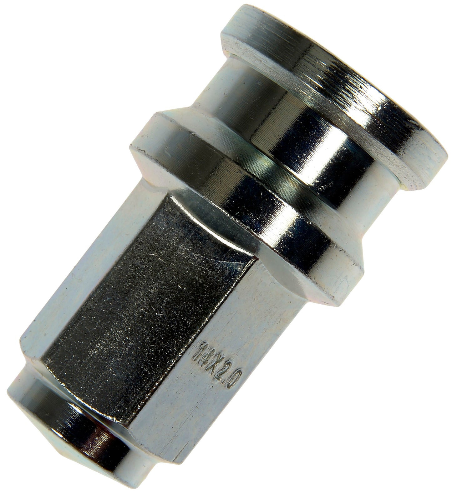 Dorman - Autograde Wheel Lug Nut M14-2.0 Flanged Flat Face 21mm Hex 50mm Length for 2000-2004 Ford F-100,F-150,Lobo