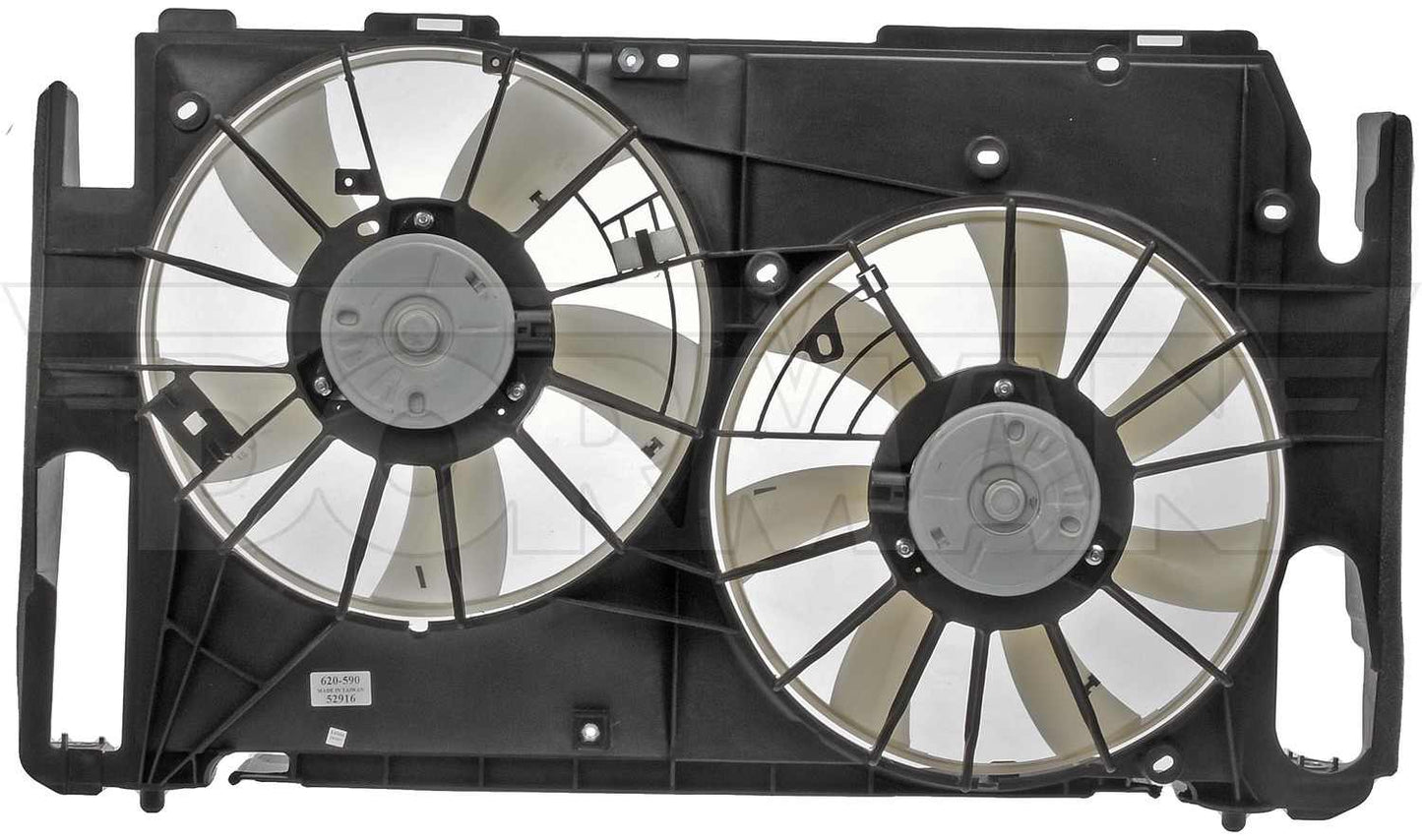 Dorman OE Solutions Engine Cooling Fan Assembly with Dual Fan Without Controller for 2012-09 Toyota RAV4 620-590