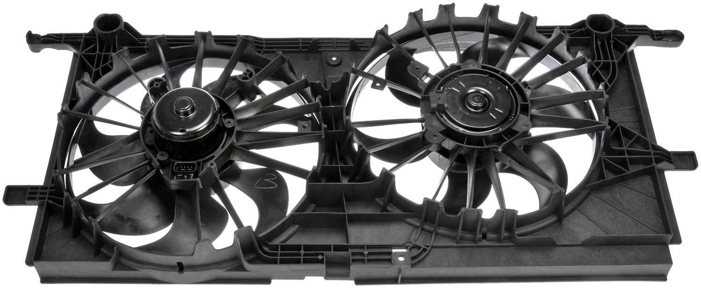 Dorman OE Solutions Engine Cooling Fan Assembly Dual Fan Without Controller for 2007-02 Buick 2005-01 Chevrolet 2004-01 Oldsmobile 2005-01 Pontiac 620-611