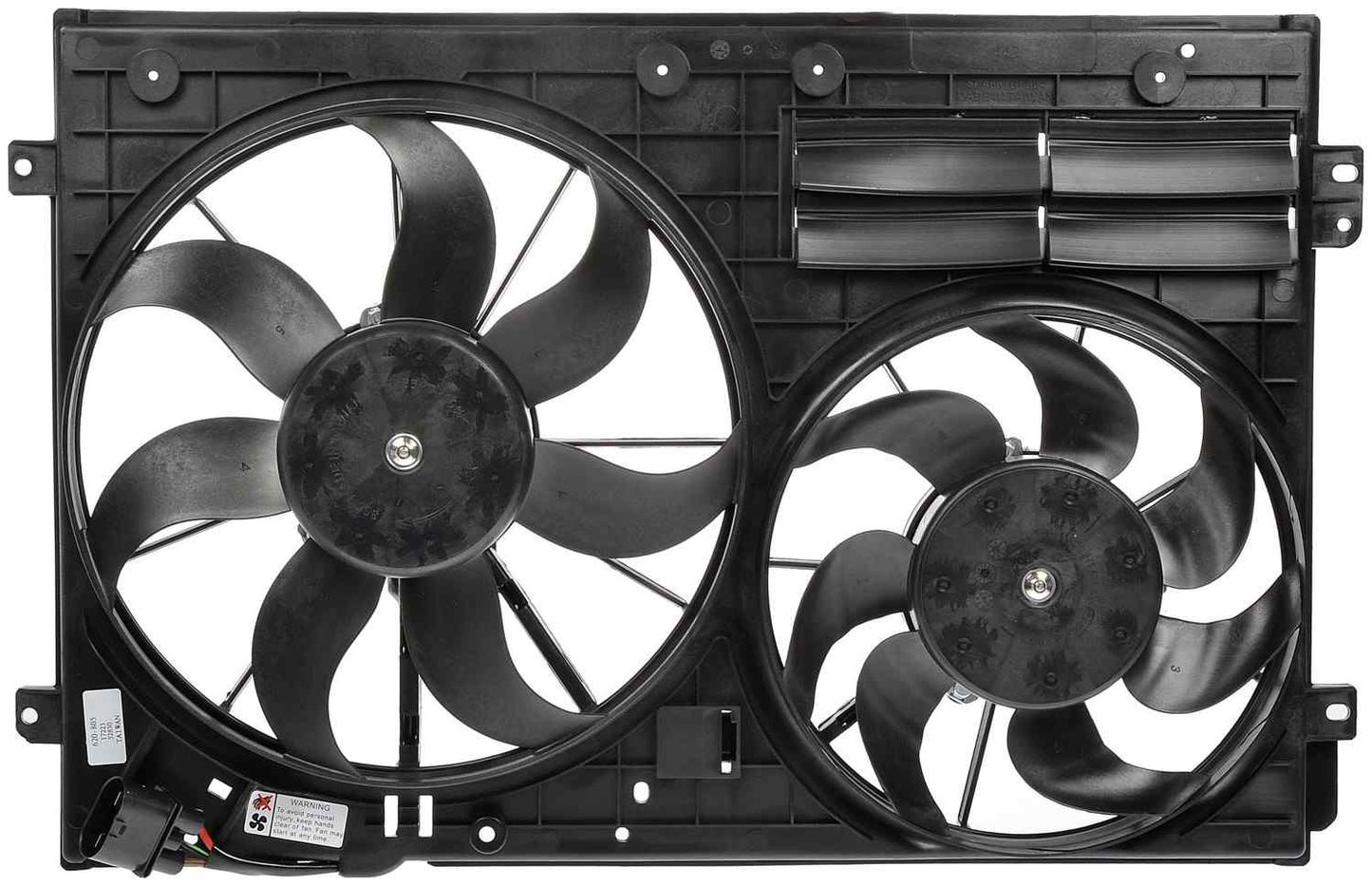 Dorman OE Solutions Engine Cooling Fan Assembly Dual Fan Without Controller for 2015-06 Audi, 2018-05 Volkswagen 620-805