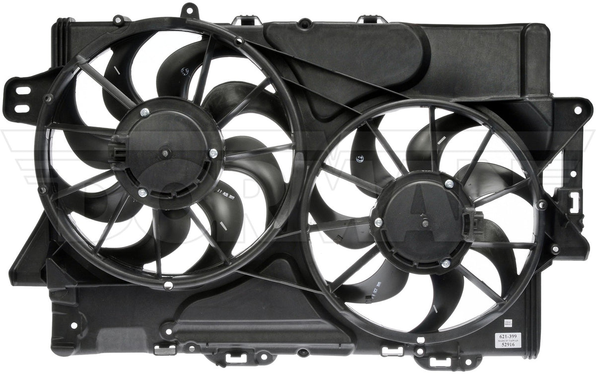 Dorman - OE Solutions Engine Cooling Fan Assembly with Dual Fan Without Controller for 2008-09 Chevrolet Equinox Pontiac Torrent 621-399