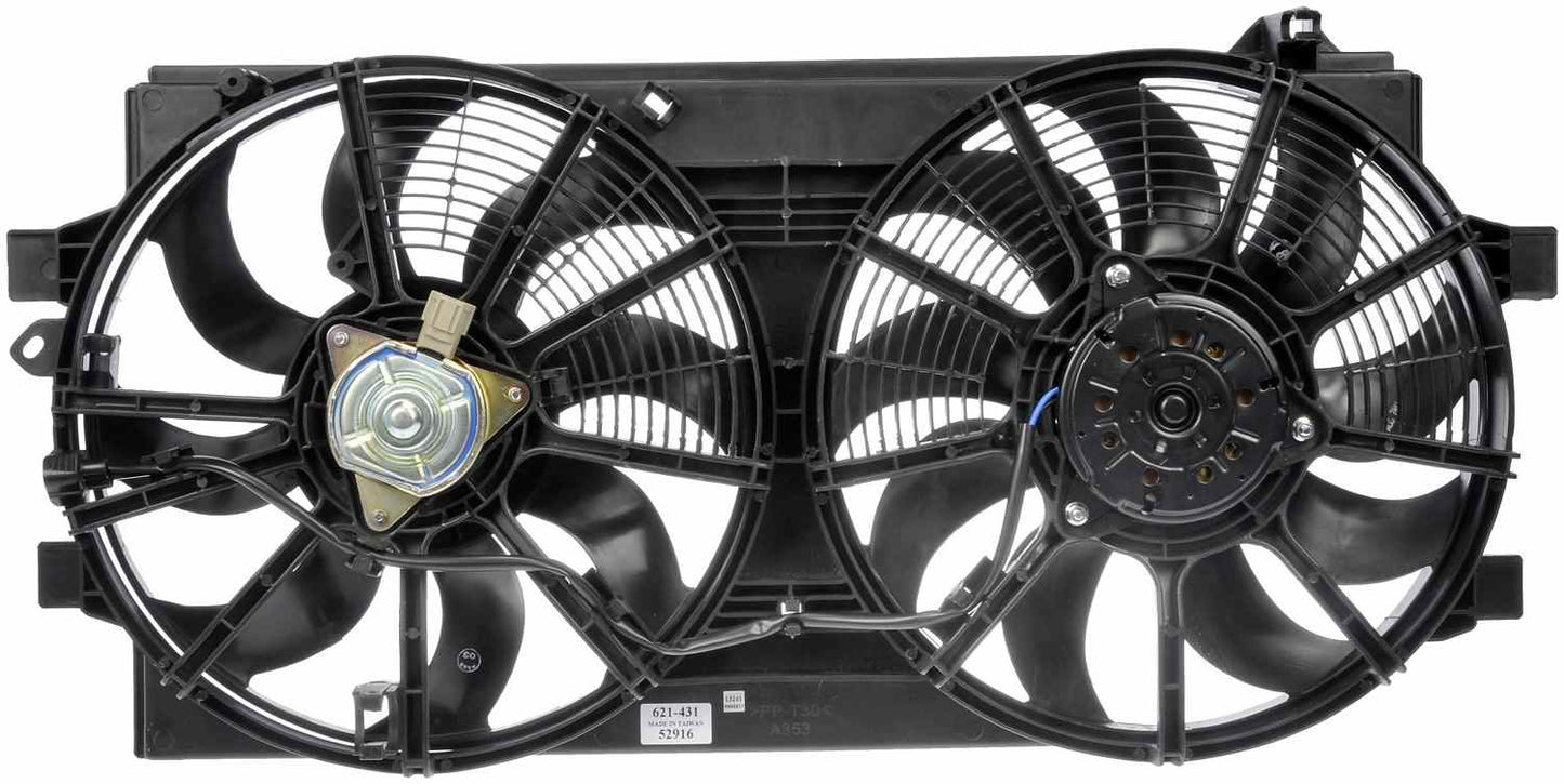 Dorman - OE Solutions Engine Cooling Fan Assembly with Dual Fan without Controller for 2013-2015 Nissan Leaf 621-431