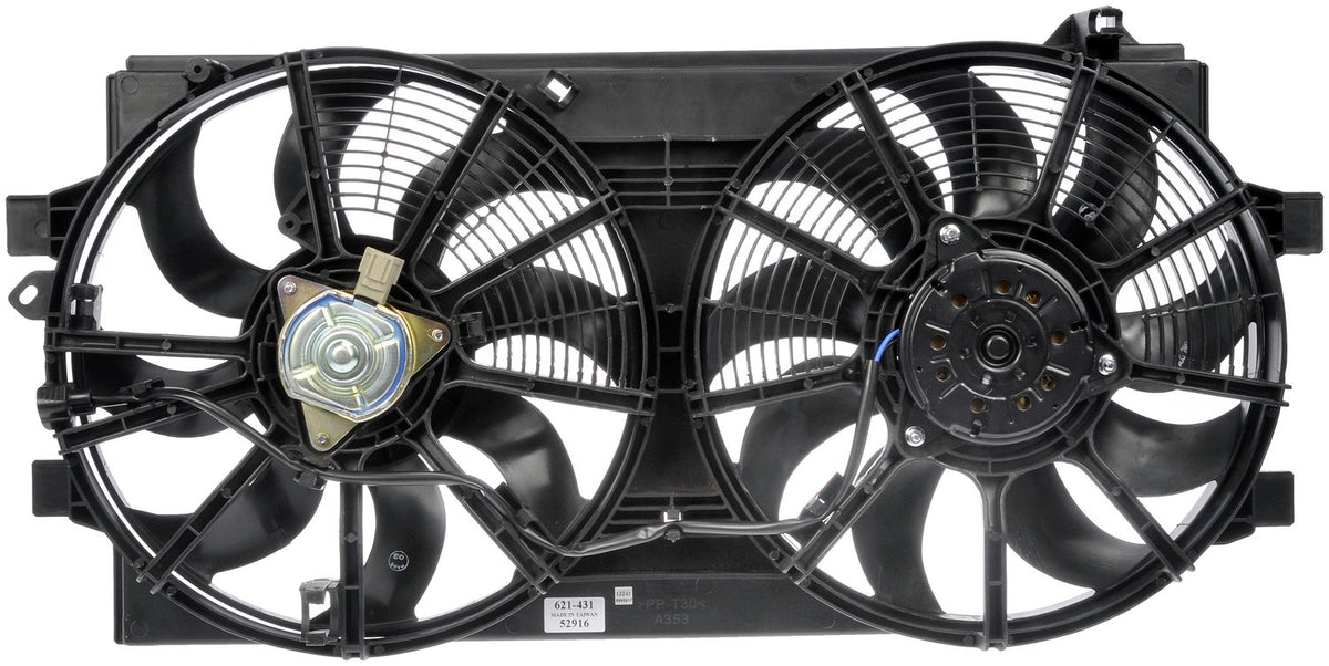 Dorman - OE Solutions Engine Cooling Fan Assembly with Dual Fan without Controller for 2013-2015 Nissan Leaf 621-431