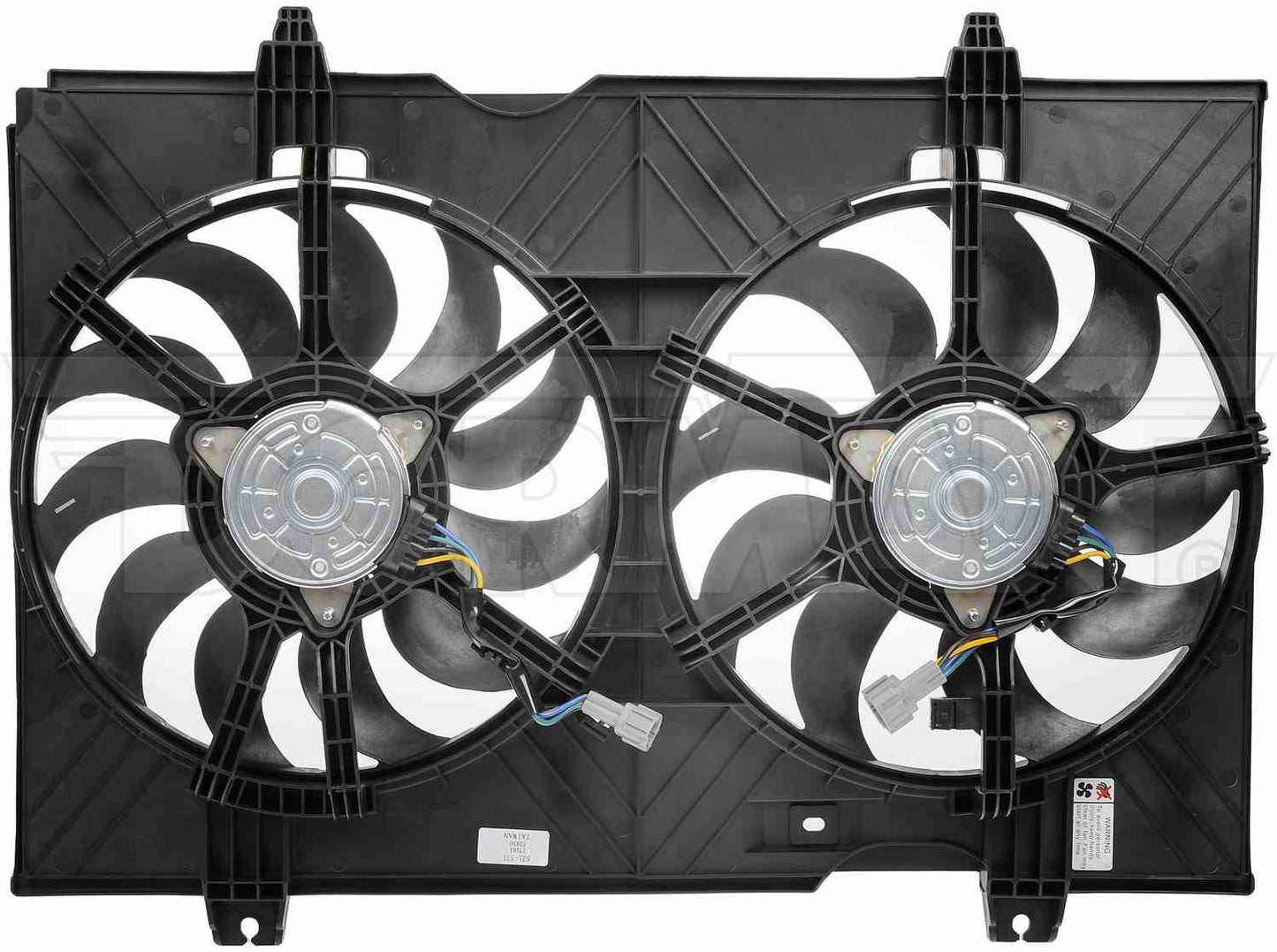 Dorman - OE Solutions Engine Cooling Fan Assembly Radiator Fan Assembly Without Controller for 2015-18 Chevrolet City Express 2021-13 Nissan NV200 621-571