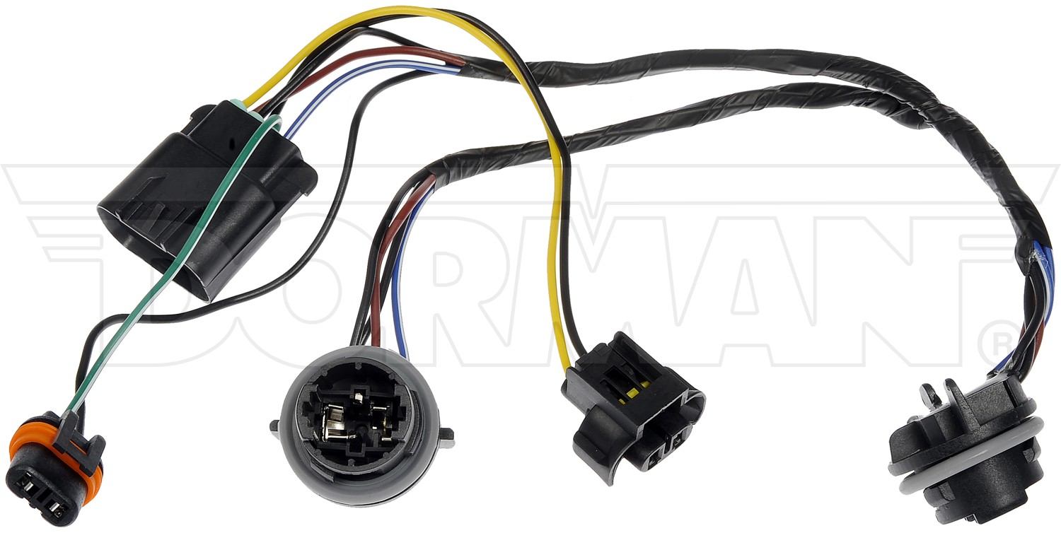 Dorman Wiring Harness Assembly With Two Lamp Sockets And Three Connectors