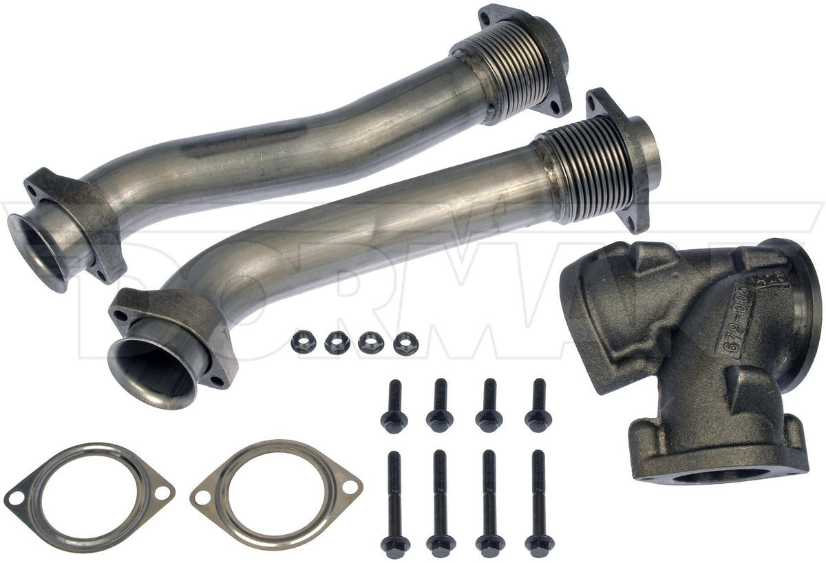 Dorman OE Solutions Turbocharger Up‑Pipe Kit with Hardware and Gaskets for Ford 2003‑1999, IC Corp 2004‑2002, Int'l 2004‑1996 679-005