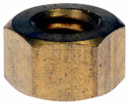 Dorman Autograde Brass Hex Nut 3/8-16 Thread with Corrosion Resistance for Automotive Repair 680-004