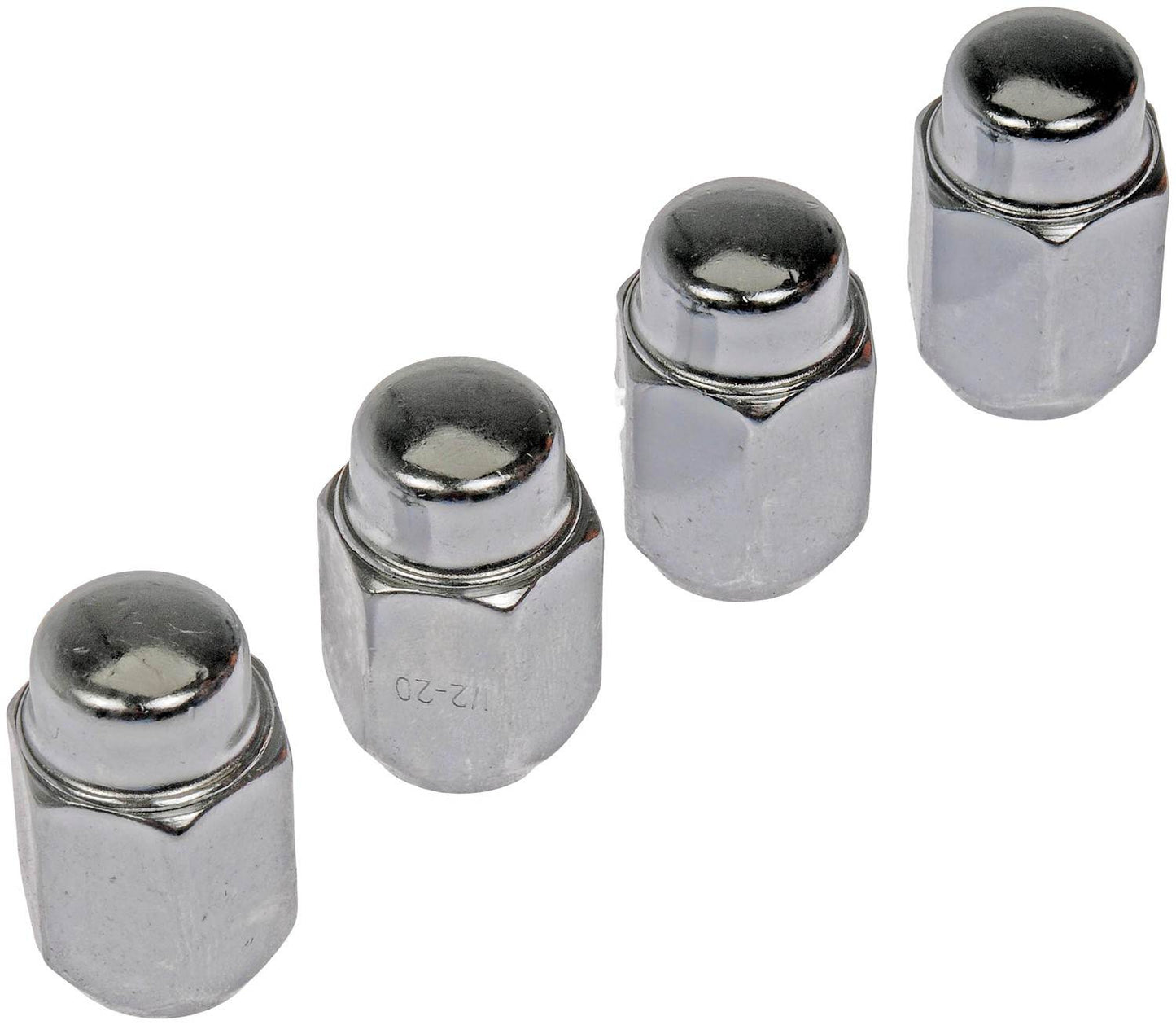 Dorman - Autograde Wheel Lug Nut Chrome Acorn 2-Pc 1/2-20 for 2005-46, 1942-36