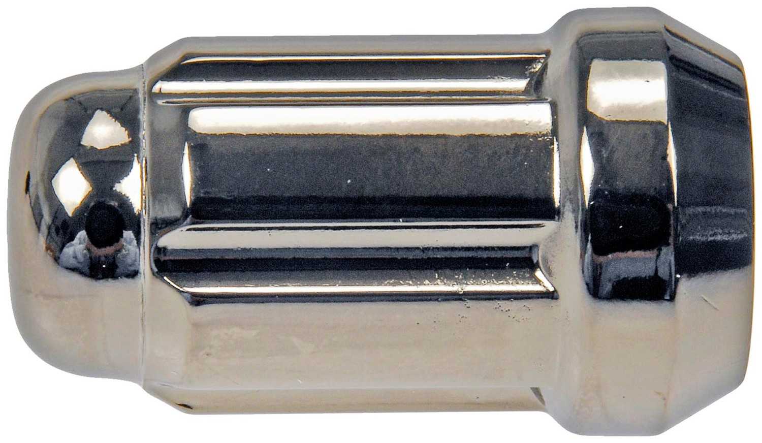 Dorman Lug Nut, Steel, Gunmetal Chrome, 1/2-20, Conical, 19mm or 21mm Wrench,