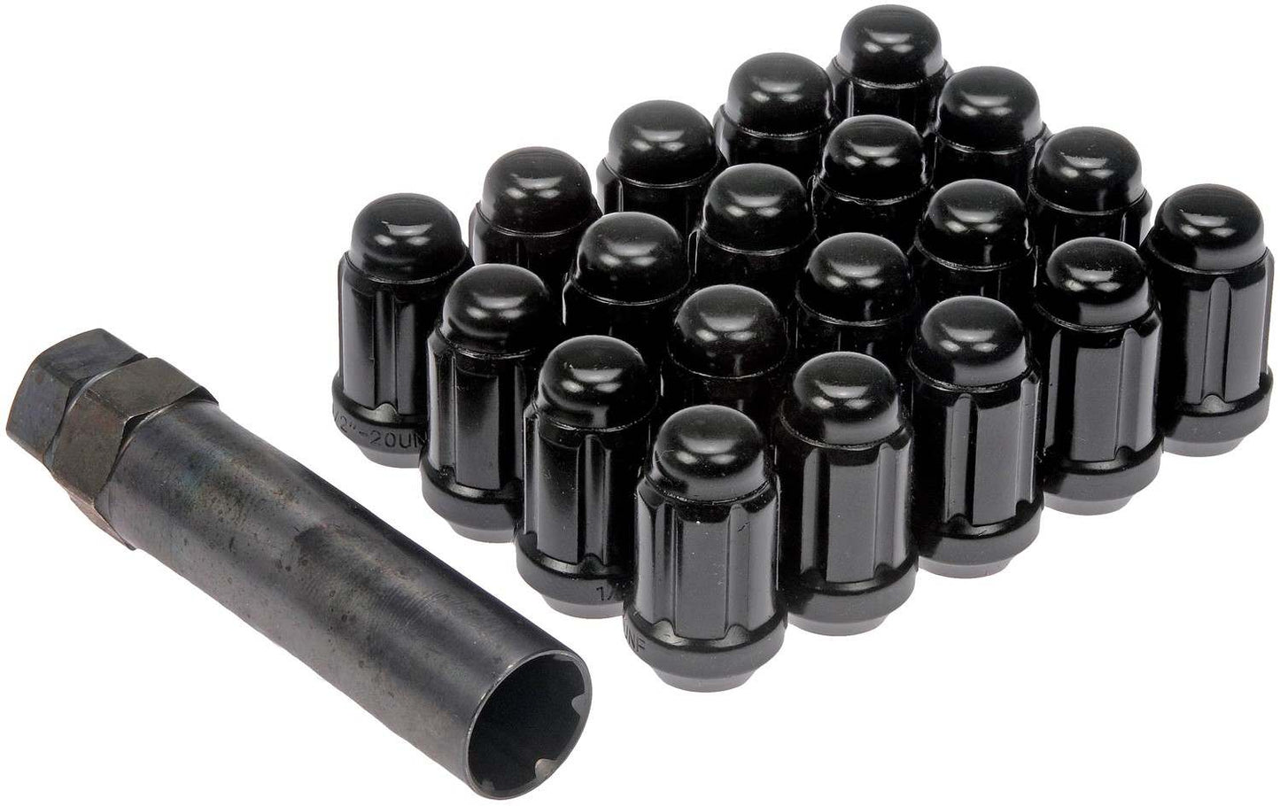 Dorman - Autograde Wheel Lock Set Black Chrome Spline Drive 1/2-20 for 2005-1946 711-256