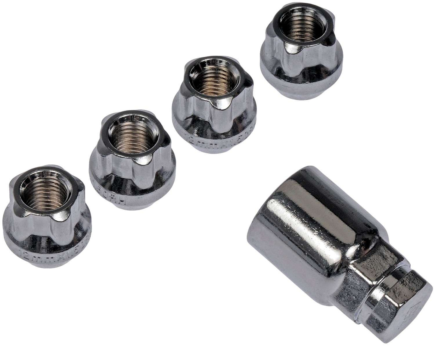 Dorman Autograde Wheel Lock Set Chrome Bulge M12-1.50 for Chevrolet Cobalt Dodge Verna 711-326