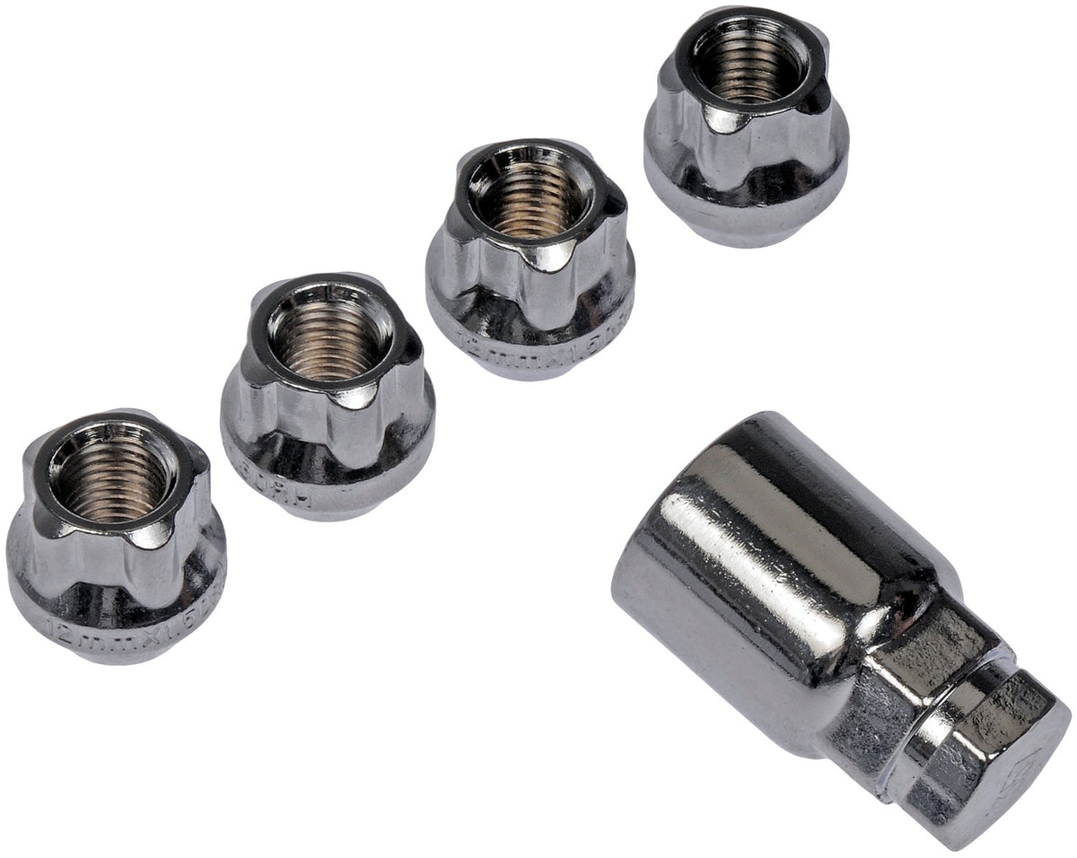 Dorman Autograde Wheel Lock Set Chrome Bulge M12-1.50 for Chevrolet Cobalt Dodge Verna 711-326