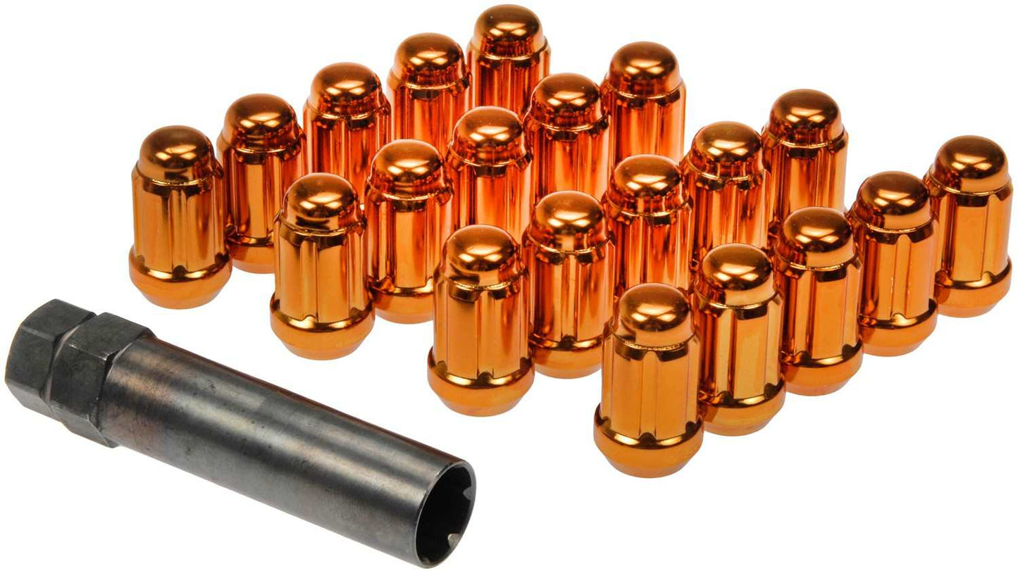 Dorman Autograde Orange Spline Drive Wheel Lock Set M12-1.50 for 1968-2023 Vehicles 711-355I
