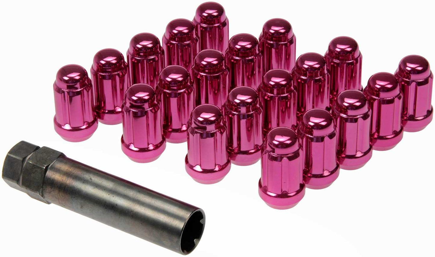 Dorman Autograde Pink Spline Drive Wheel Lock Set M12-1.50 for 1968-2023 Vehicles 711-355L
