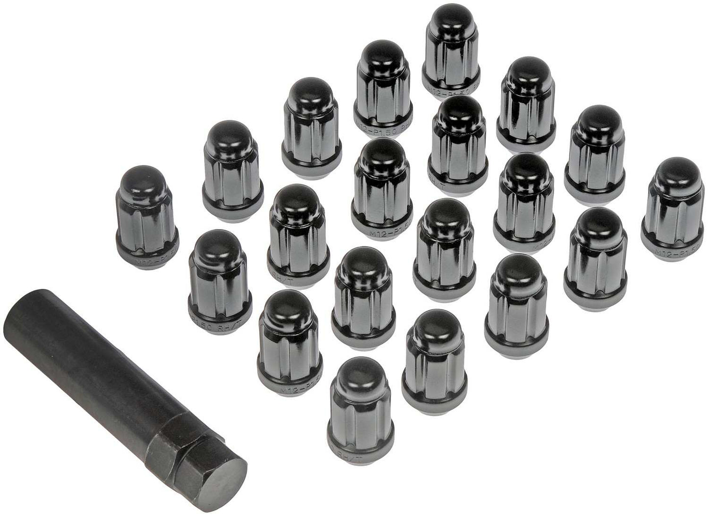 Dorman - Autograde Wheel Lock Set Black Chrome Spline Drive Lock M12-1.50 for 2023-68 711-356