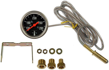 Dorman Champ Mechanical Water Temperature Gauge with Backlit Display for Universal Automotive Use 7-123