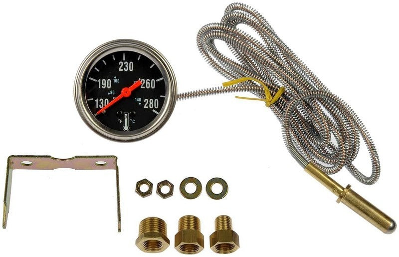 Dorman Gauge, Analog, Water Temperature, 120-280 degrees F, 2 1/16 in., Black