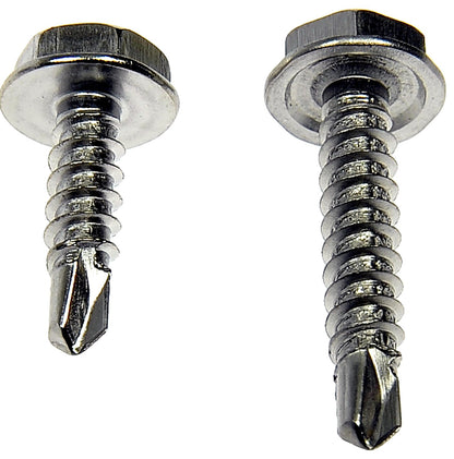Dorman Autograde Self Tapping Screw Stainless Steel Hex Washer Head No 6 x 1/2 In for Automotive Fastening 784-110