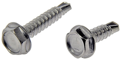 Dorman Autograde Self Tapping Screw Stainless Steel Hex Washer Head No 6 x 1/2 In for Automotive Fastening 784-110