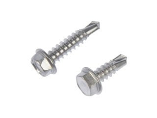 Dorman Autograde Self Tapping Screw Stainless Steel Hex Washer Head No 8 x 1 2 In for Automotive Fastening 784-135