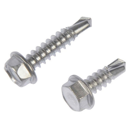 Dorman Autograde Self Tapping Screw Stainless Steel Hex Washer Head No 8 x 1 2 In for Automotive Fastening 784-135