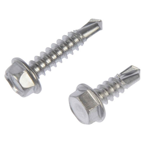 Dorman Autograde Self Tapping Screw Stainless Steel Hex Washer Head No 8 x 1 2 In for Automotive Fastening 784-135
