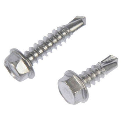 Dorman Autograde Self Tapping Screw Stainless Steel Hex Washer Head No 8 x 1 2 In for Automotive Fastening 784-135