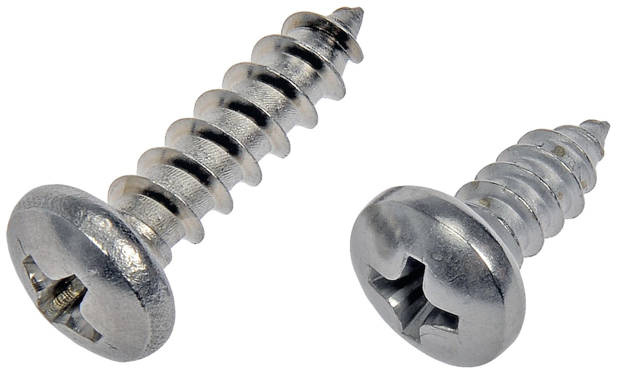 Dorman Autograde Self Tapping Screw Stainless Steel Pan Head No 10 x 1 2 In 3 4 In for Automotive Fastening 784-150