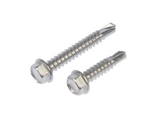 Dorman Autograde Self Tapping Screw Stainless Steel Hex Washer Head No 12 x 1 In to 1-1/2 In 784-175