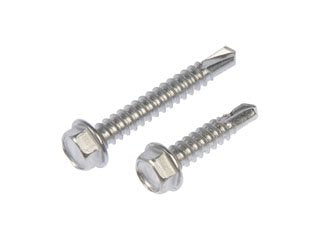 Dorman Autograde Self Tapping Screw Stainless Steel Hex Washer Head No 12 x 1 In to 1-1/2 In 784-175