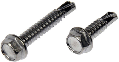 Dorman Autograde Self Tapping Screw Stainless Steel Hex Washer Head No 14 x 1 In to 1-1/2 In for Automotive Fastening 784-190