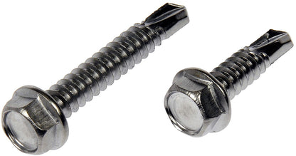 Dorman Autograde Self Tapping Screw Stainless Steel Hex Washer Head No 14 x 1 In to 1-1/2 In for Automotive Fastening 784-190