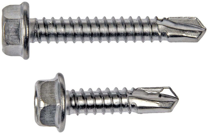 Dorman Autograde Self Tapping Screw Stainless Steel Hex Washer Head No 14 x 1 In to 1-1/2 In for Automotive Fastening 784-190