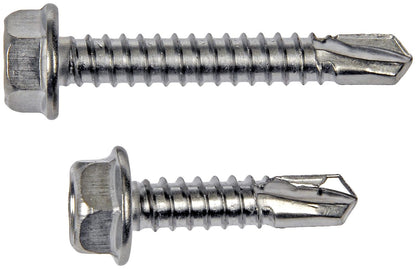Dorman Autograde Self Tapping Screw Stainless Steel Hex Washer Head No 14 x 1 In to 1-1/2 In for Automotive Fastening 784-190