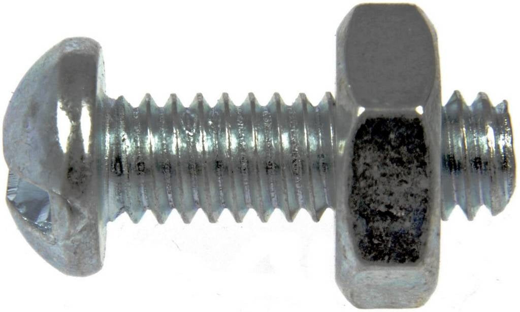 Dorman - Autograde Machine Screw Round Head Slotted 6-32 x 1/2 in. with Hex Nut 784-700