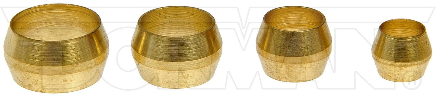 Dorman Compression Fitting Sleeve Brass Assortment 3/16 in. 1/4 in. 5/16 in. 3/8 in. 785-318D
