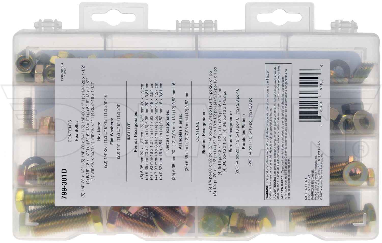 Dorman Pro Pack Standard Grade 8 Hardware-132 Pieces
