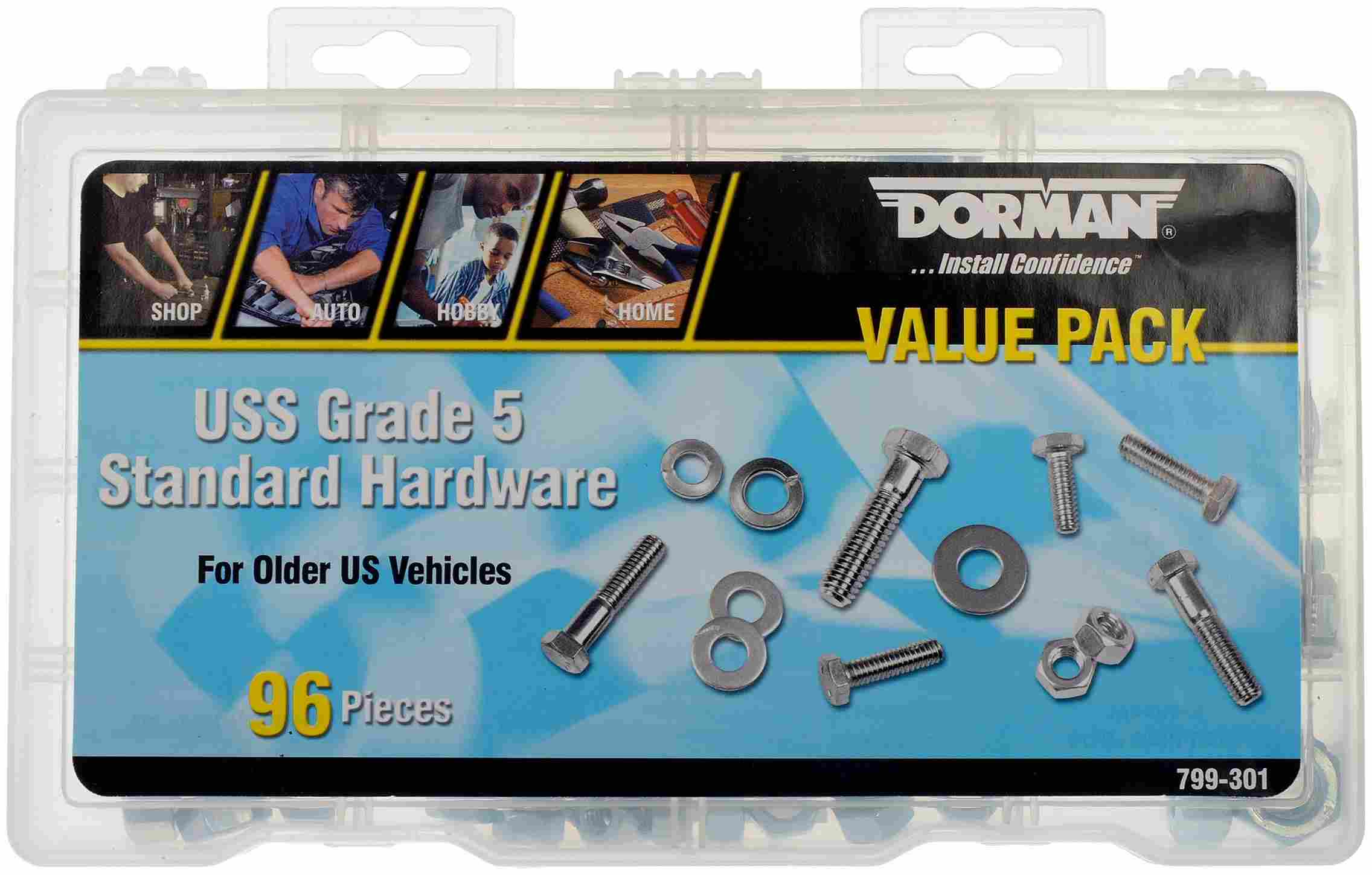 Dorman USS Grade 5 Standard Hardware Value Pack- 14 Sku's- 96 Pieces