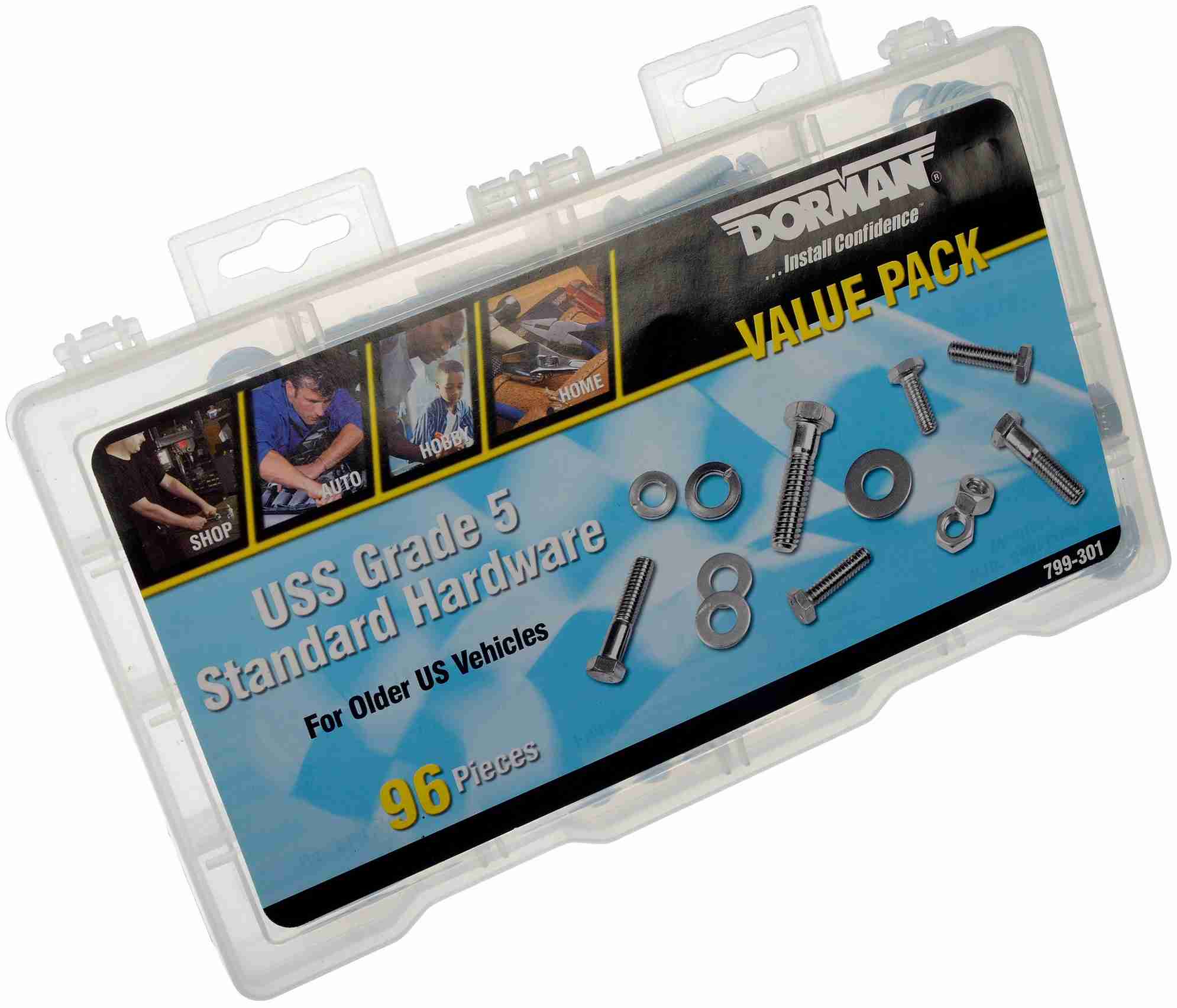 Dorman USS Grade 5 Standard Hardware Value Pack- 14 Sku's- 96 Pieces