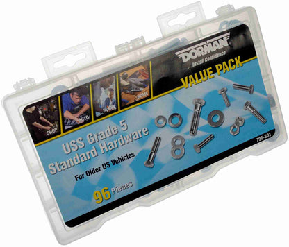 Dorman Autograde USS Grade 5 Standard Hardware Assortment with 96 Pieces and Reusable Case 799-301