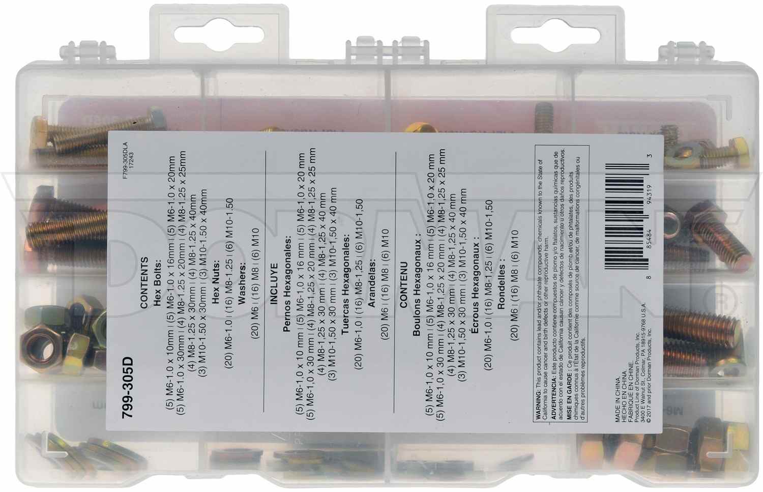 Dorman Pro Pack Metric Class 10.9 Hardware - 126 Pieces