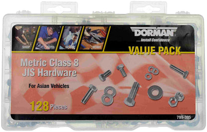 Dorman Autograde Metric Class 8 Hardware Assortment for Asian Vehicles 128 Pieces 799-305