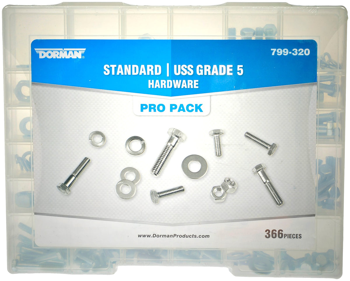Dorman Autograde USS Grade 5 Standard Hardware Assortment with Reusable Case for Automotive Repair 799-320