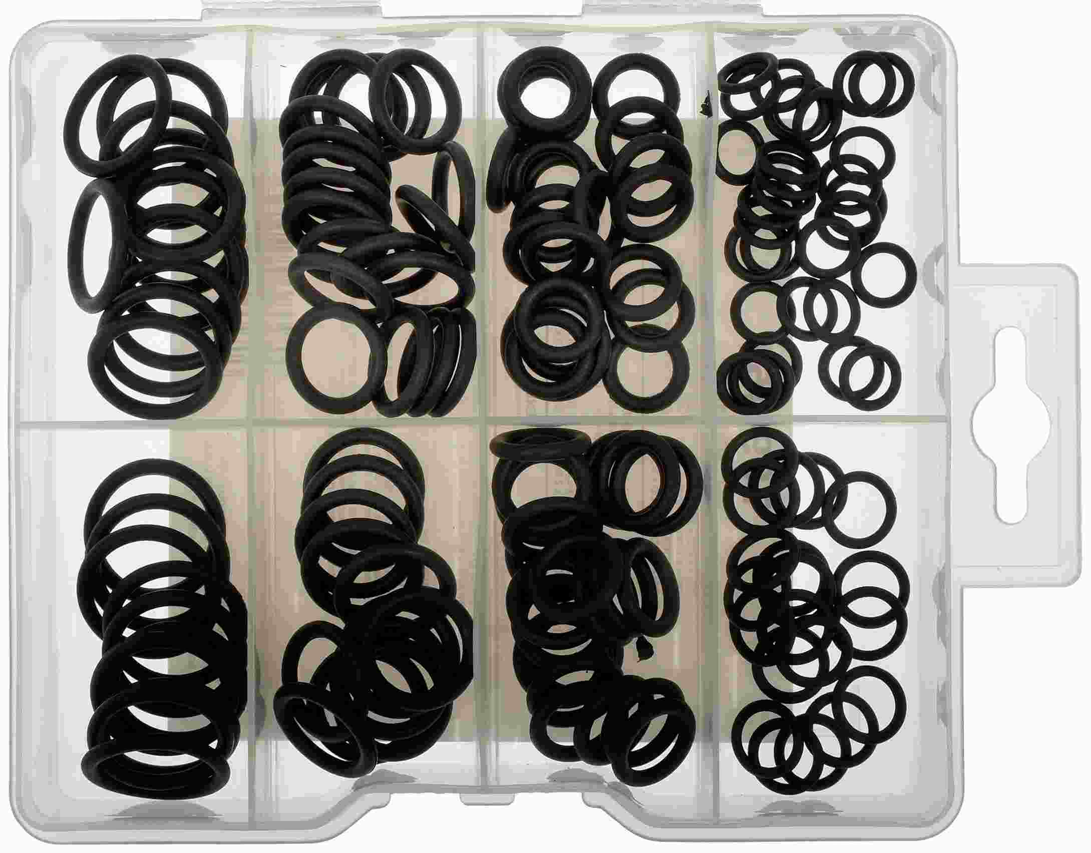 Dorman O-Ring Assortment, SAE Sizes, Black Rubber, 144-Piece, Kit