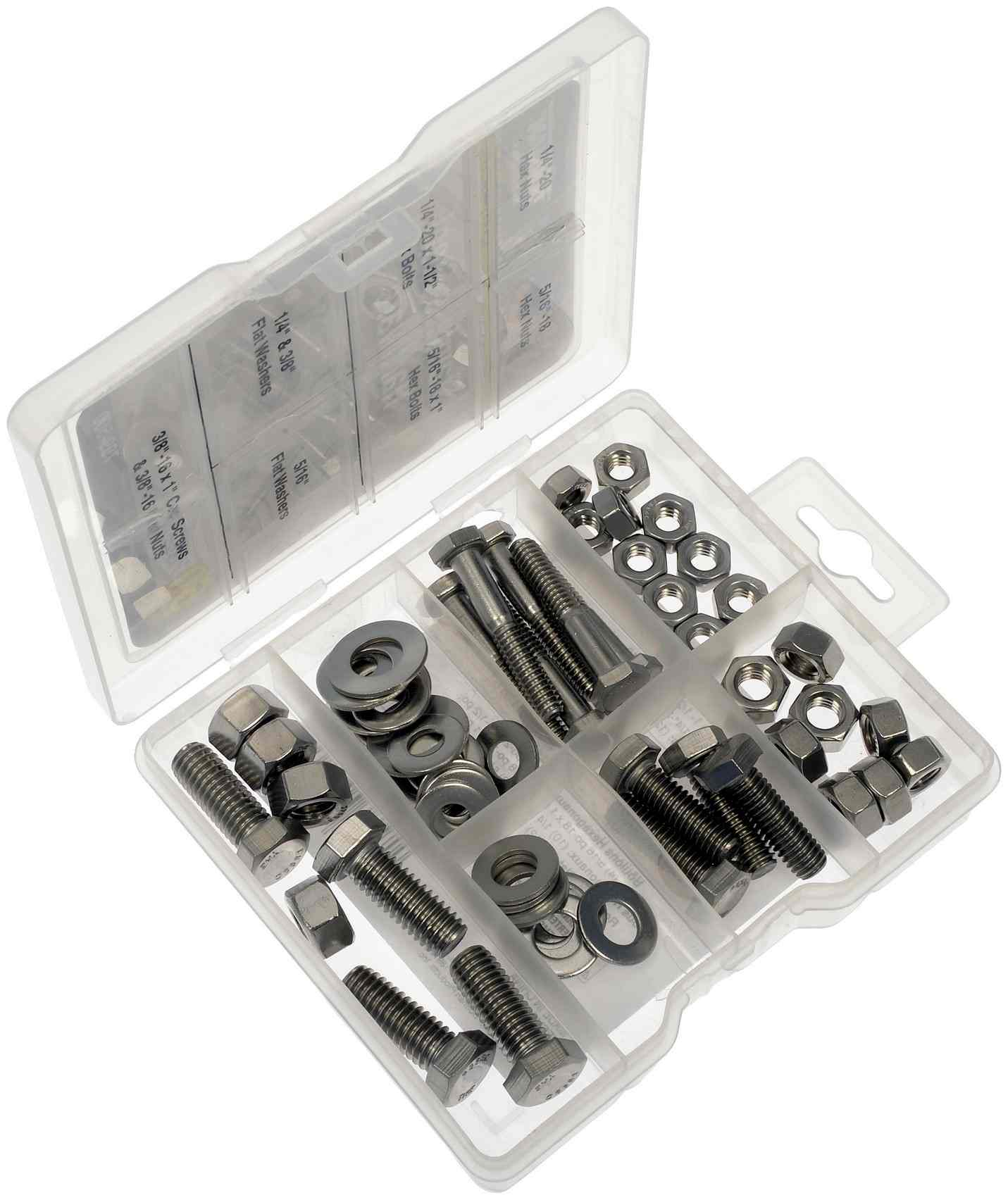 Dorman Autograde Stainless Steel Hardware Assortment 60 Piece Kit with Reusable Case 799-500