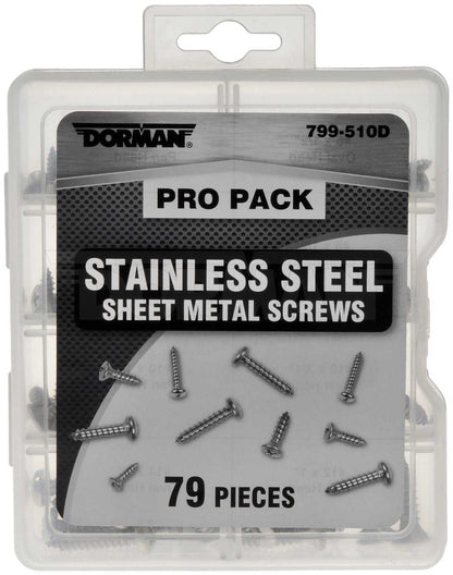 Dorman Trim Screw Assortment 79 Pieces Stainless Steel 799-510D
