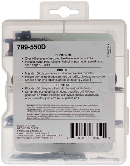Dorman General Maintenance Hardware Assortment 102 Pieces 799-550D