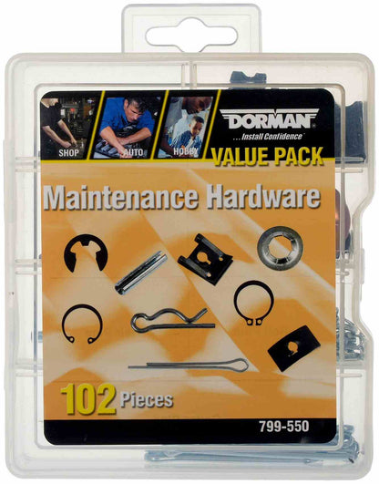 Dorman Autograde Maintenance Hardware Value Pack with 102 Pieces for Automotive Household and Industrial Repairs 799-550