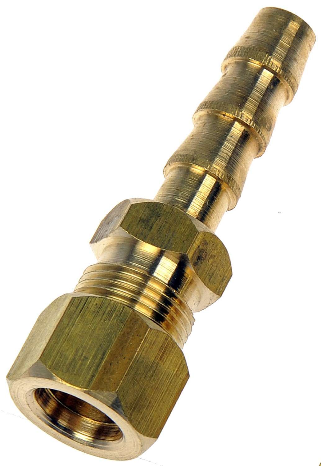 Dorman Fitting: Compression To Hose Barb Adapter; Fits 3/8' Hose And Tubing
