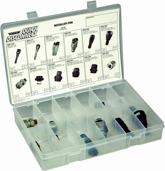 Dorman - OE Solutions General Maintenance Hardware Assortment 12-Piece Quick Connector Tech Tray 800-095